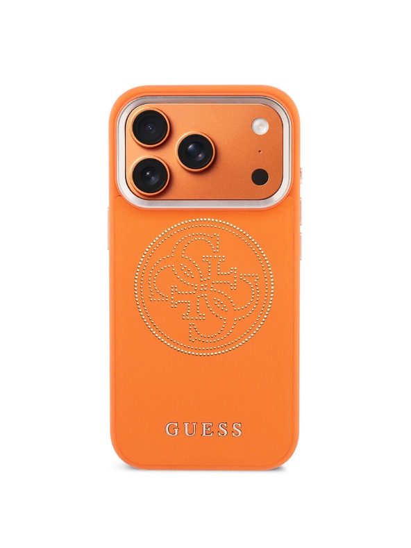 Guess Guess PU Perforated 4G Logo MagSafe Stražnja Futrola za iPhone 17 Pro Max Narančasta