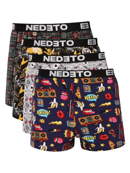 Nedeto Set od četiri - muške gaće Nedeto višebojne