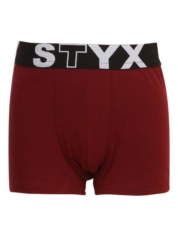 Styx Dječje bokserice Styx sportski elastičan pojas vinska