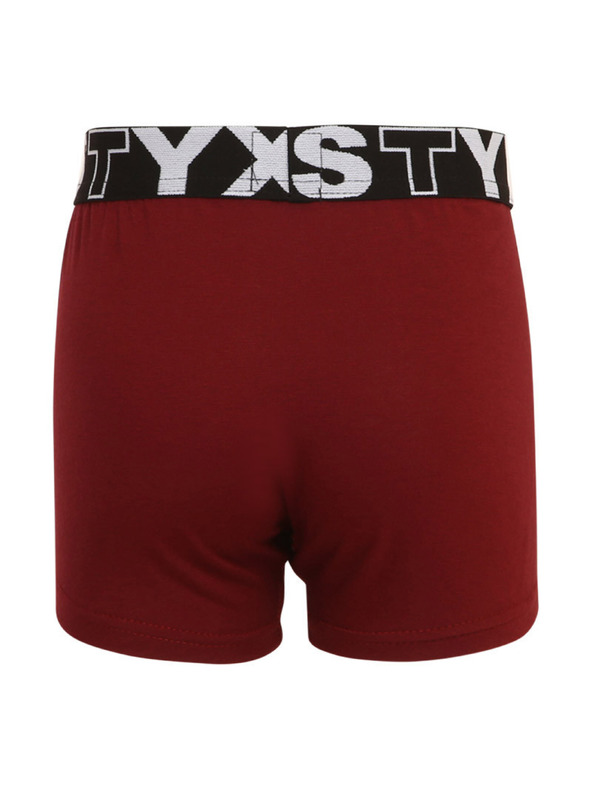 Styx Dječje bokserice Styx sportski elastičan pojas vinska
