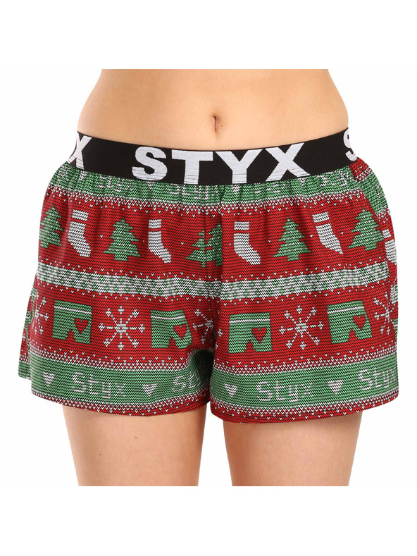 Styx Ženske bokserice Styx art sportski elastičan pojas Božić pletene