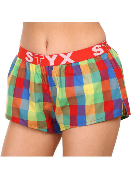 Styx Ženske bokserice Styx sportski elastičan pojas šarene
