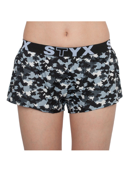 Styx Ženske bokserice Styx art sportski elastičan pojas maskirni digitalni