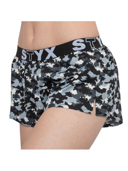 Styx Ženske bokserice Styx art sportski elastičan pojas maskirni digitalni