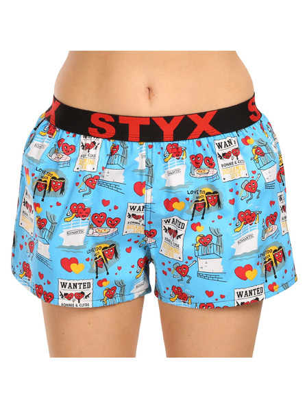 Styx Ženske kratke hlače Styx art sportske gumene Valentinovo za parove