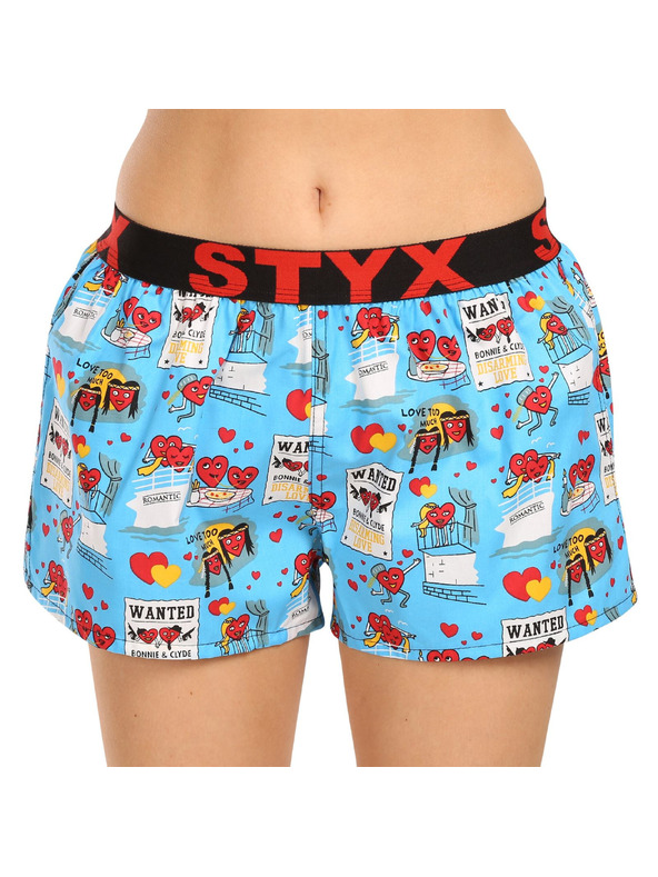 Styx Ženske kratke hlače Styx art sportske gumene Valentinovo za parove
