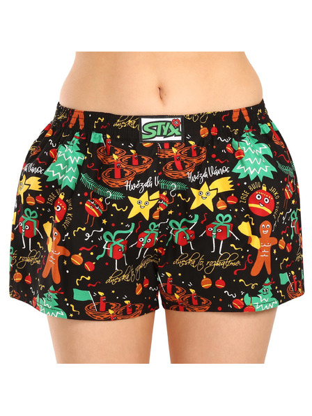 Styx Ženske bokserice Styx art klasični elastičan pojas Božić ukrasi