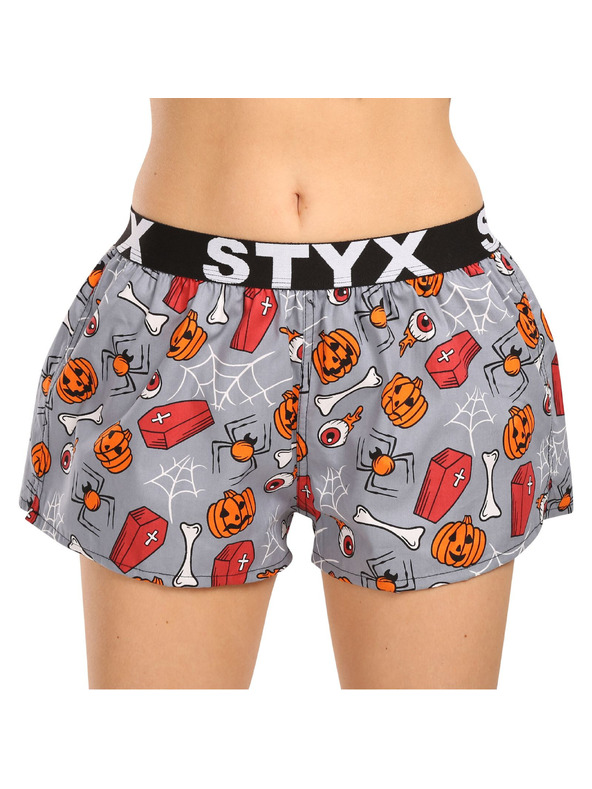 Styx Ženske bokserice Styx art sportski elastičan pojas Halloween kovčezi