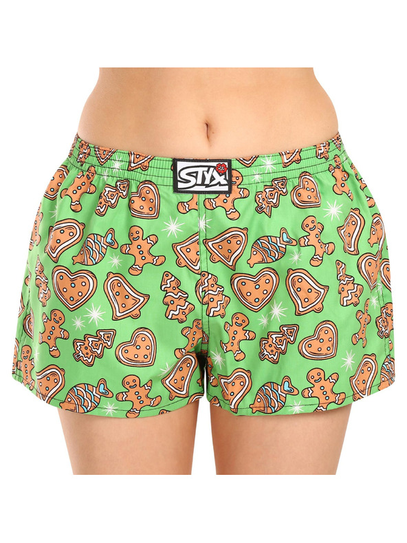 Styx Ženske bokserice Styx art klasični elastičan pojas Božić medenjaci
