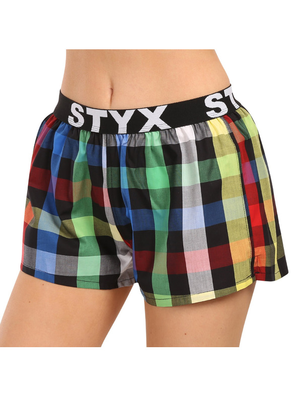 Styx Ženske bokserice Styx sportski elastičan pojas šarene