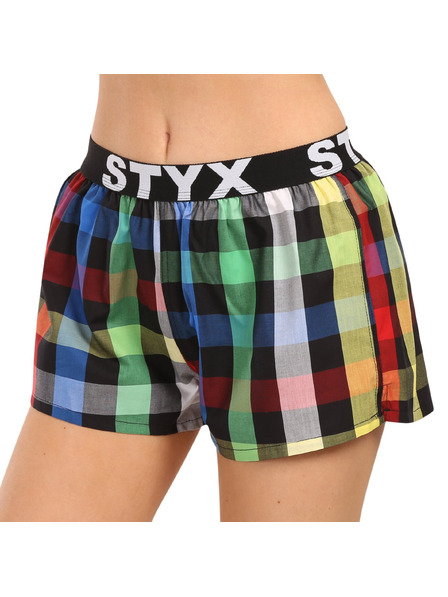Styx Ženske bokserice Styx sportski elastičan pojas šarene