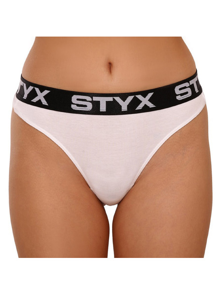 Styx Ženska tanga Styx sportski elastičan pojas bijela