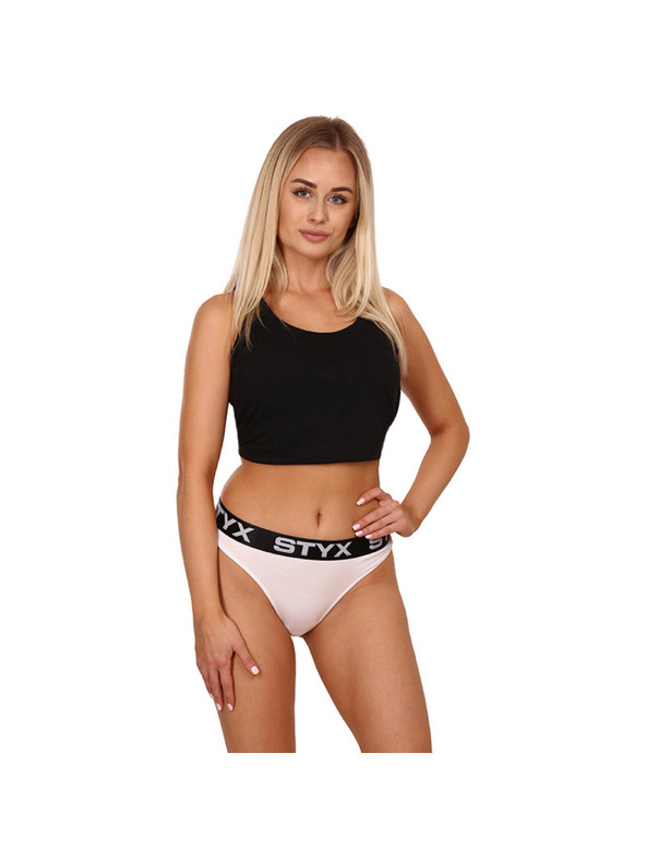 Styx Ženska tanga Styx sportski elastičan pojas bijela