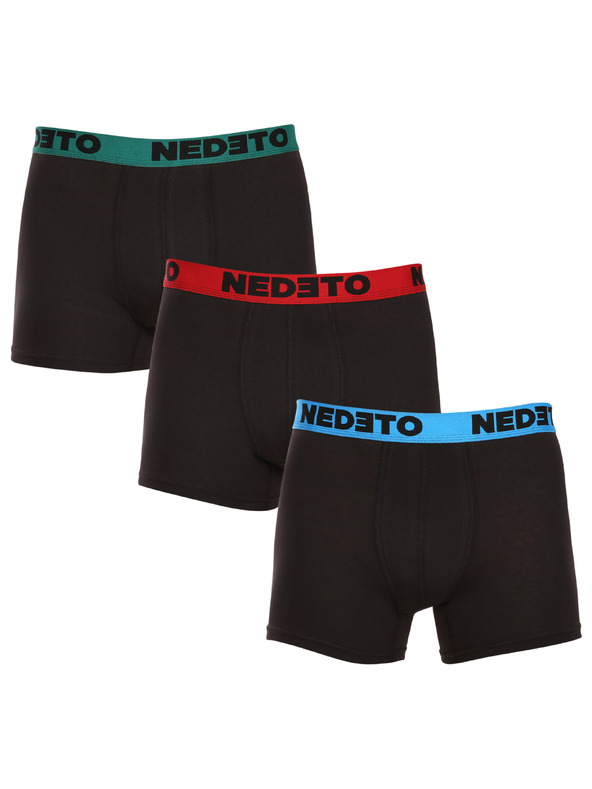 Nedeto Set od tri - muške bokserice Nedeto crne