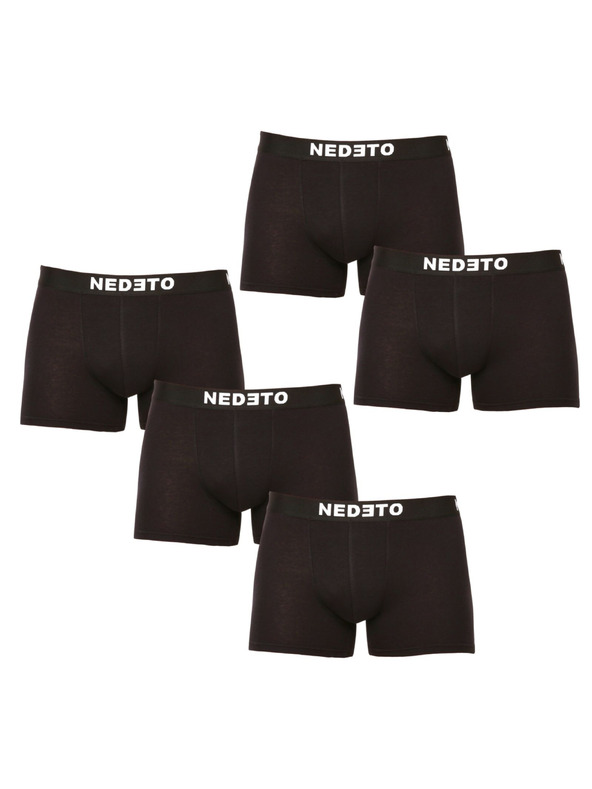 Nedeto Set od pet - muške bokserice Nedeto crne