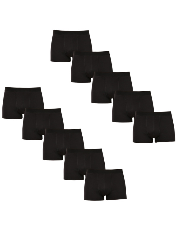 Nedeto Set od deset - (8+2 besplatno) muške bokserice Nedeto basic crne