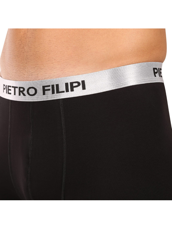Pietro Filipi Set od dva - muške bokserice Pietro Filipi crne Metalic silver