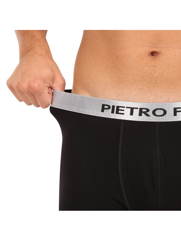 Pietro Filipi Set od dva - muške bokserice Pietro Filipi crne Metalic silver