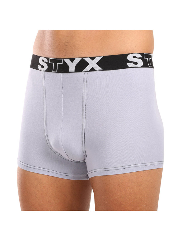Styx Komplet od tri muške bokserice Styx sportske gumene sive boje