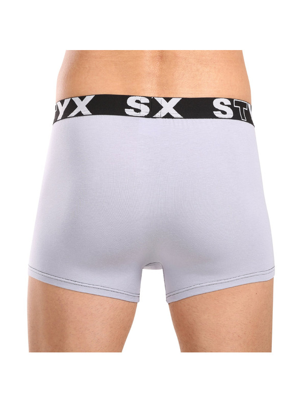 Styx Komplet od tri muške bokserice Styx sportske gumene sive boje