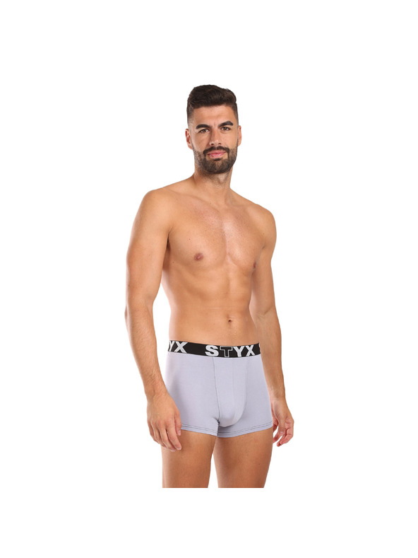 Styx Komplet od tri muške bokserice Styx sportske gumene sive boje