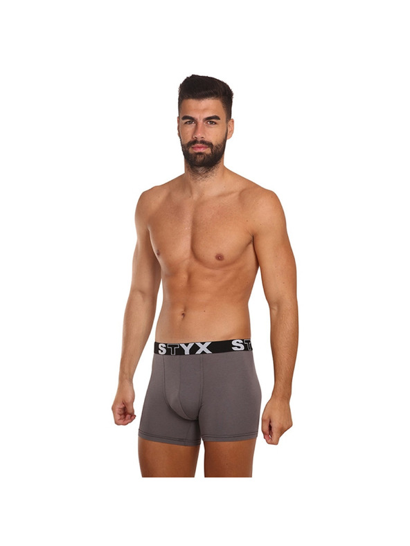 Styx Muške boksarice Styx long sportska guma tamno sive