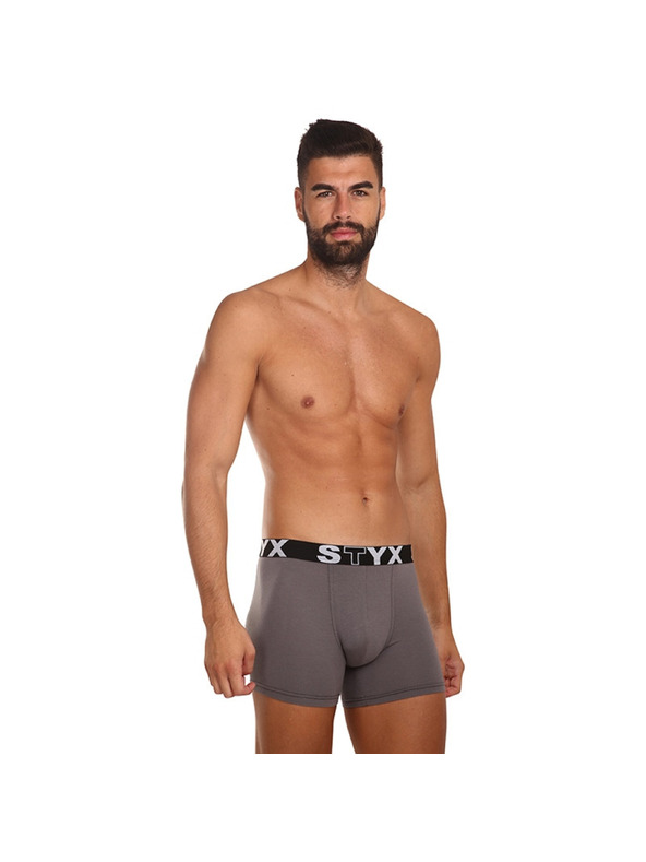 Styx Muške boksarice Styx long sportska guma tamno sive
