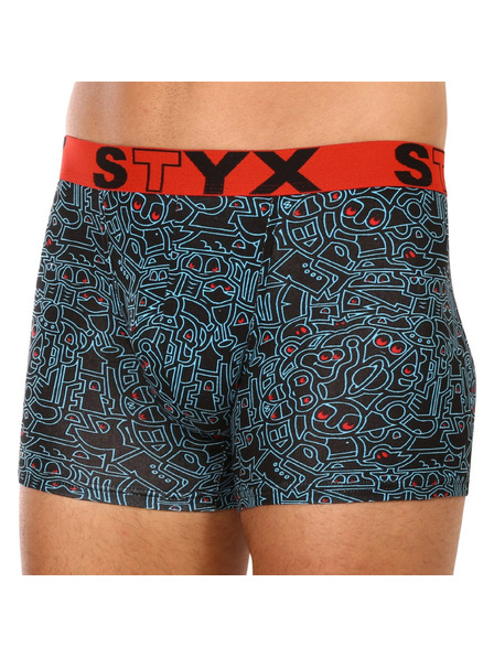 Styx Muške boksarice Styx long art sportska guma doodle