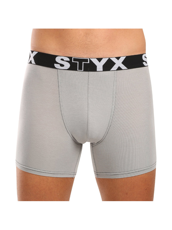 Styx Muške boksarice Styx long sportska guma svjetlo sive