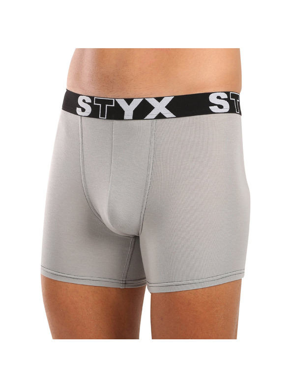 Styx Muške boksarice Styx long sportska guma svjetlo sive