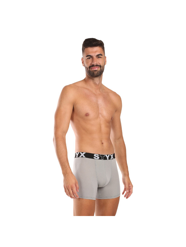 Styx Muške boksarice Styx long sportska guma svjetlo sive