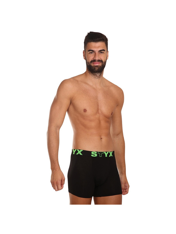 Styx Muške bokserice Styx long sportska guma crne