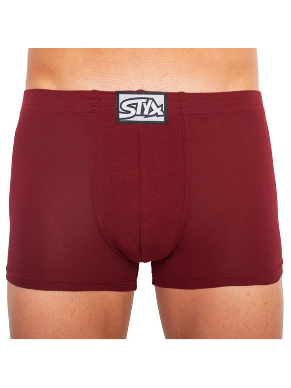 Styx Muške boksarice Styx klasična guma bordo