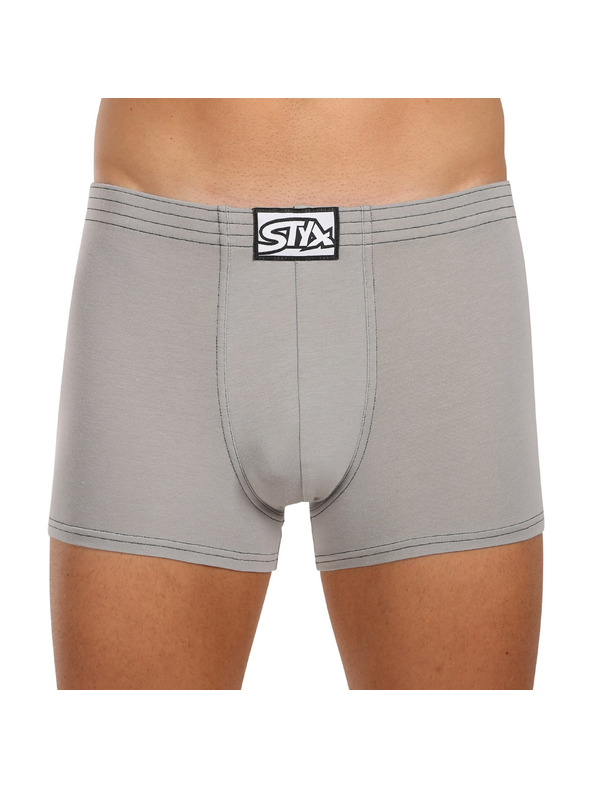 Styx Muške bokserice Styx klasičan elastičan svijetlo sive