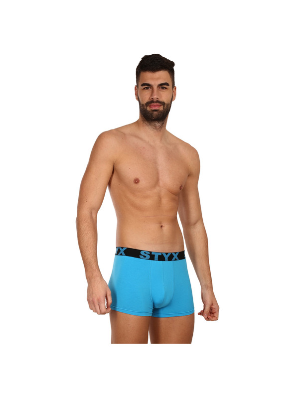 Styx Muške bokserice Styx sportske gumene svijetlo plave