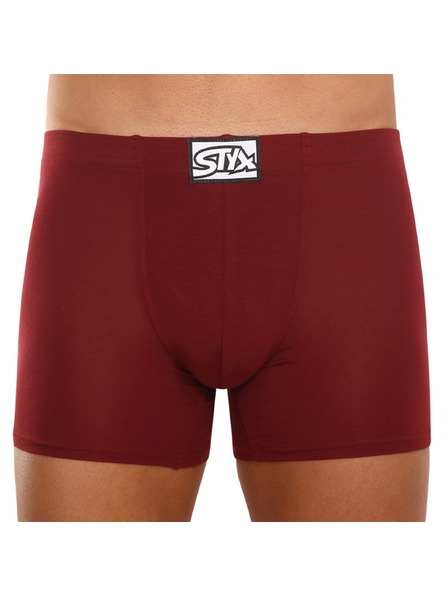Styx Muške bokserice Styx long klasičan elastičan bordo