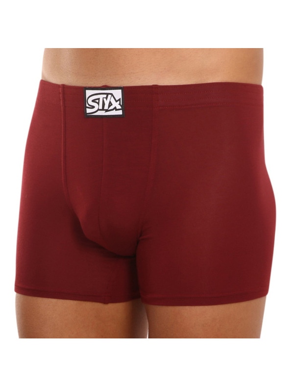 Styx Muške bokserice Styx long klasičan elastičan bordo