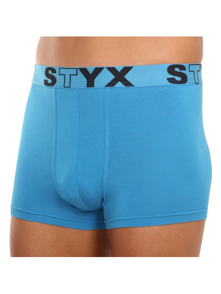 Styx Muške bokserice Styx sportske gumene svijetlo plave