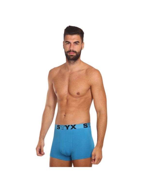 Styx Muške bokserice Styx sportske gumene svijetlo plave
