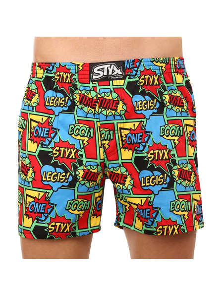 Styx Muške bokserice Styx premium art klasičan elastičan boom