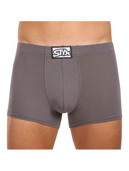 Styx Muške bokserice Styx klasičan elastičan tamno sive