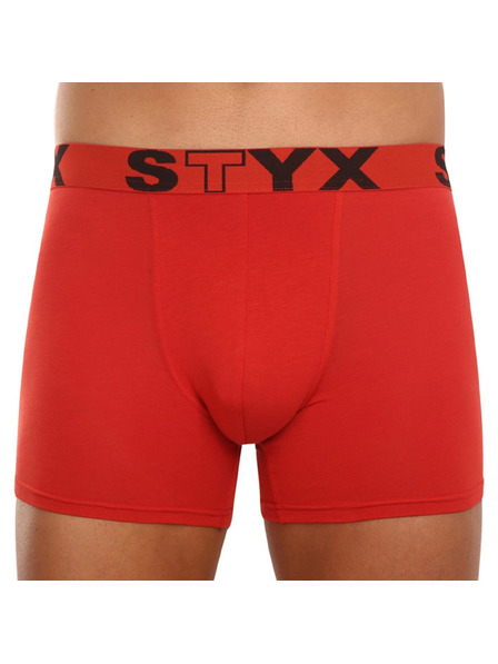 Styx Muške bokserice Styx long sportski elastičan crvene