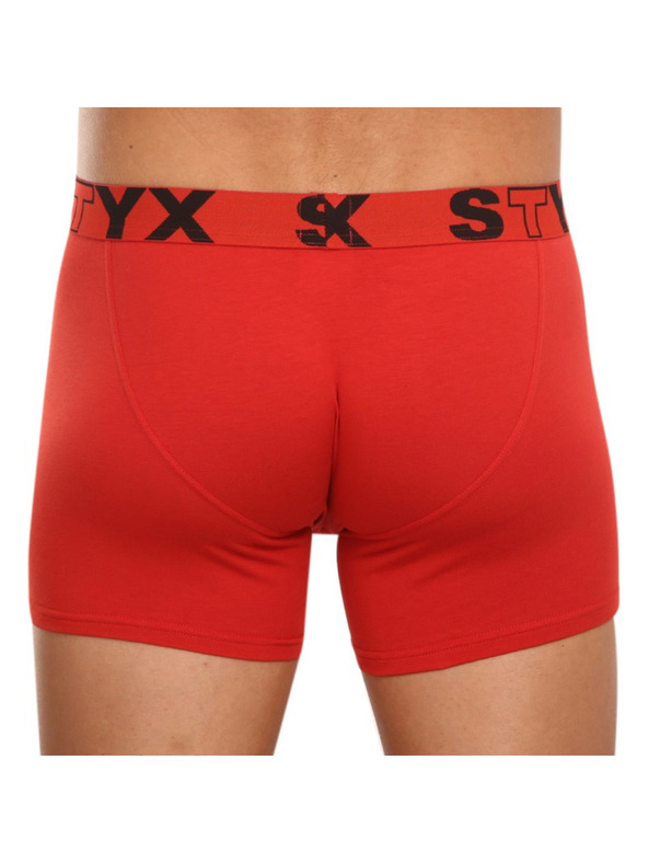Styx Muške bokserice Styx long sportski elastičan crvene
