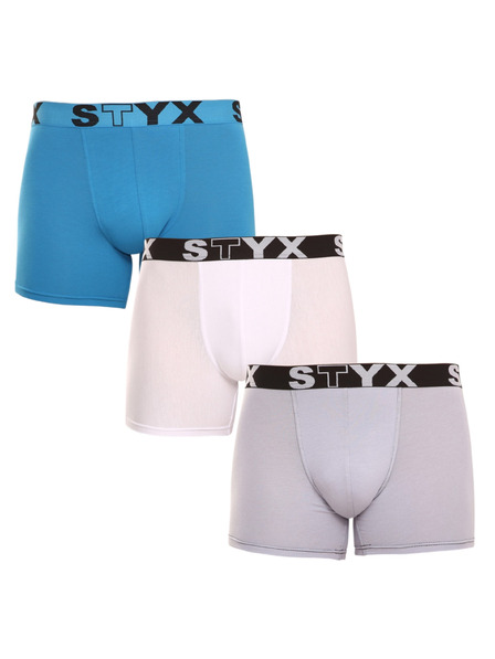 Styx Set od tri muške bokserice Styx duge sportske gumene višebojne