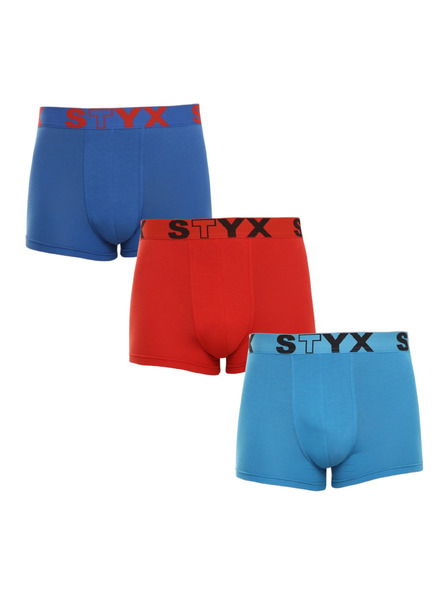 Styx Set od tri muške bokserice Styx sportske gumene višebojne