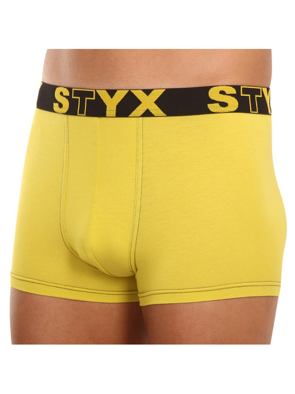 Styx Muške bokserice Styx sportski elastičan zeleno-žute