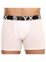 Styx Muške bokserice Styx long sportski elastičan bijele