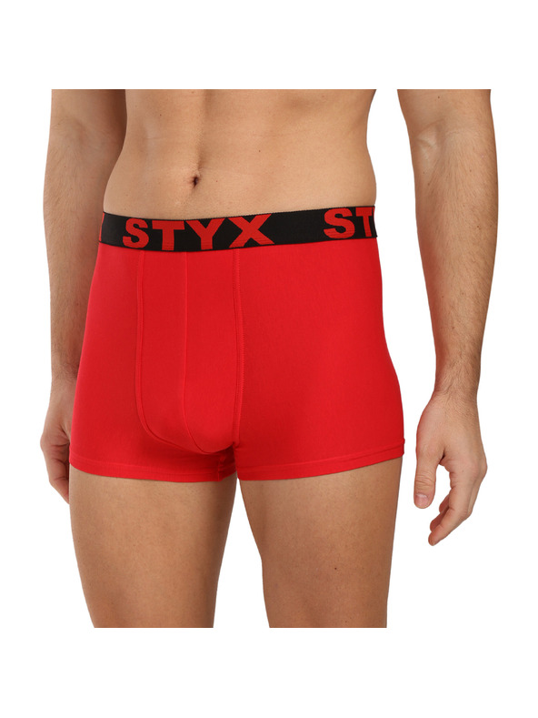 Styx Muške bokserice Styx sportski elastičan crvene