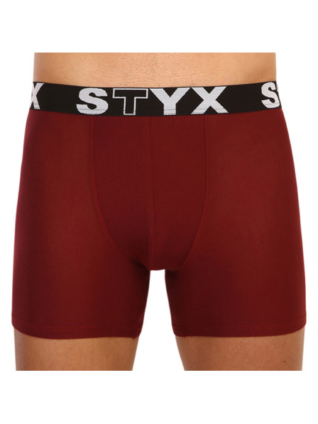 Styx Muške bokserice Styx long sportski elastičan bordo