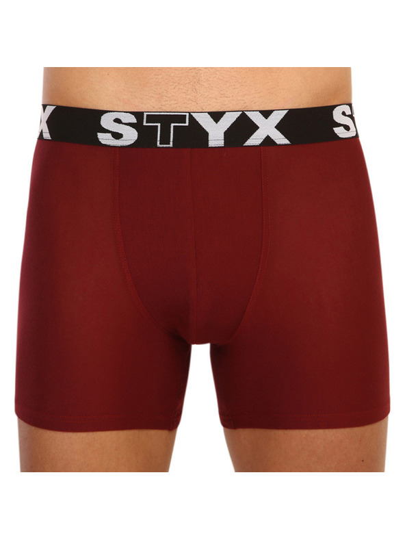 Styx Muške bokserice Styx long sportski elastičan bordo